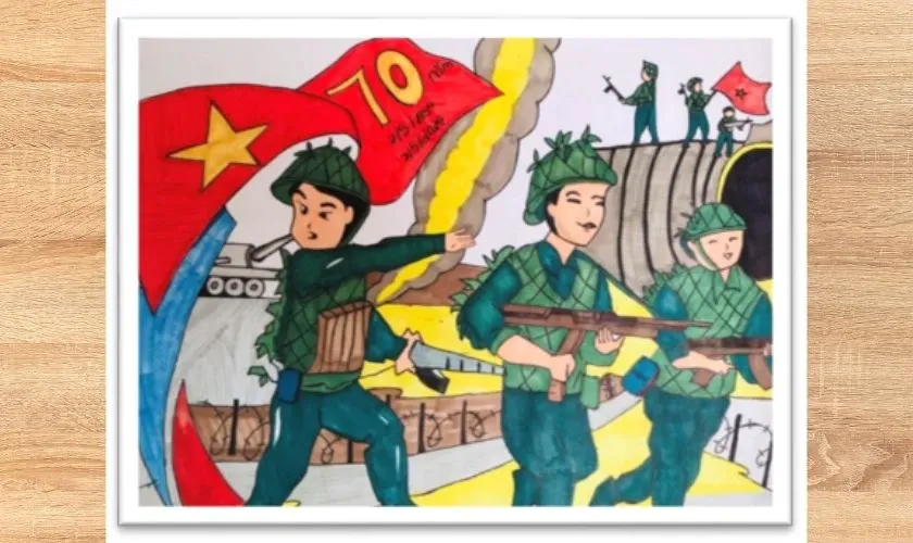 Tác phẩm điêu khắc thể hiện tinh thần đồng lòng của quân và dân