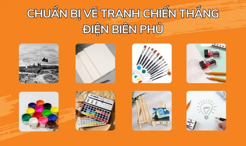 Chuẩn bị giấy vẽ và dụng cụ cần thiết để bắt đầu vẽ tranh