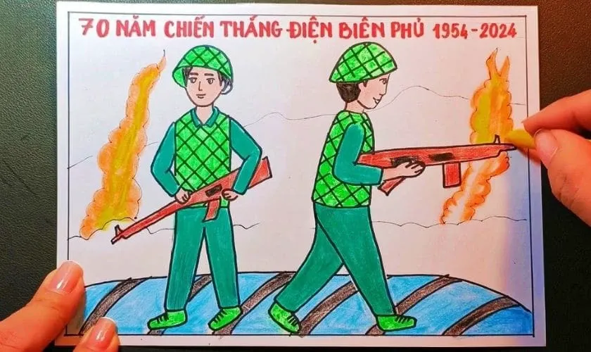 Thể hiện tình yêu đất nước qua tranh vẽ