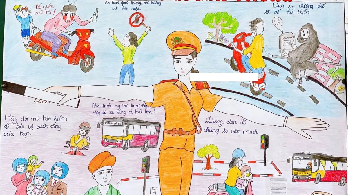 Thể hiện sự tuân thủ luật lệ giao thông một cách sáng tạo