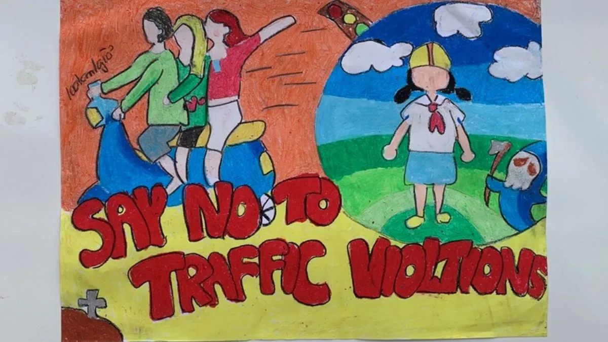 Tranh tuyên truyền tích cực về an toàn giao thông cho trẻ nhỏ