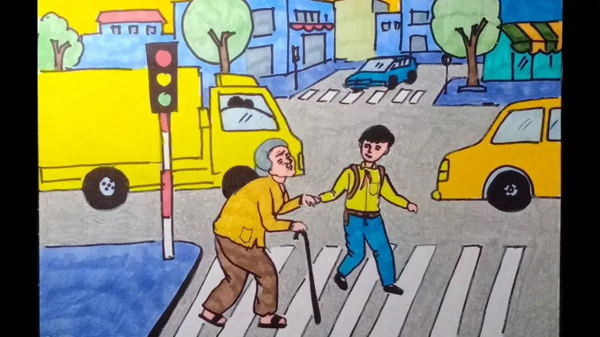 Hình ảnh sinh động về một ngày an toàn trên đường phố