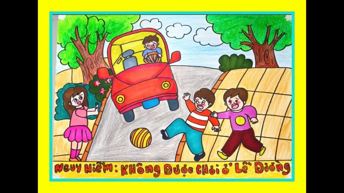 Tranh vẽ thực tế về việc chấp hành tín hiệu đèn