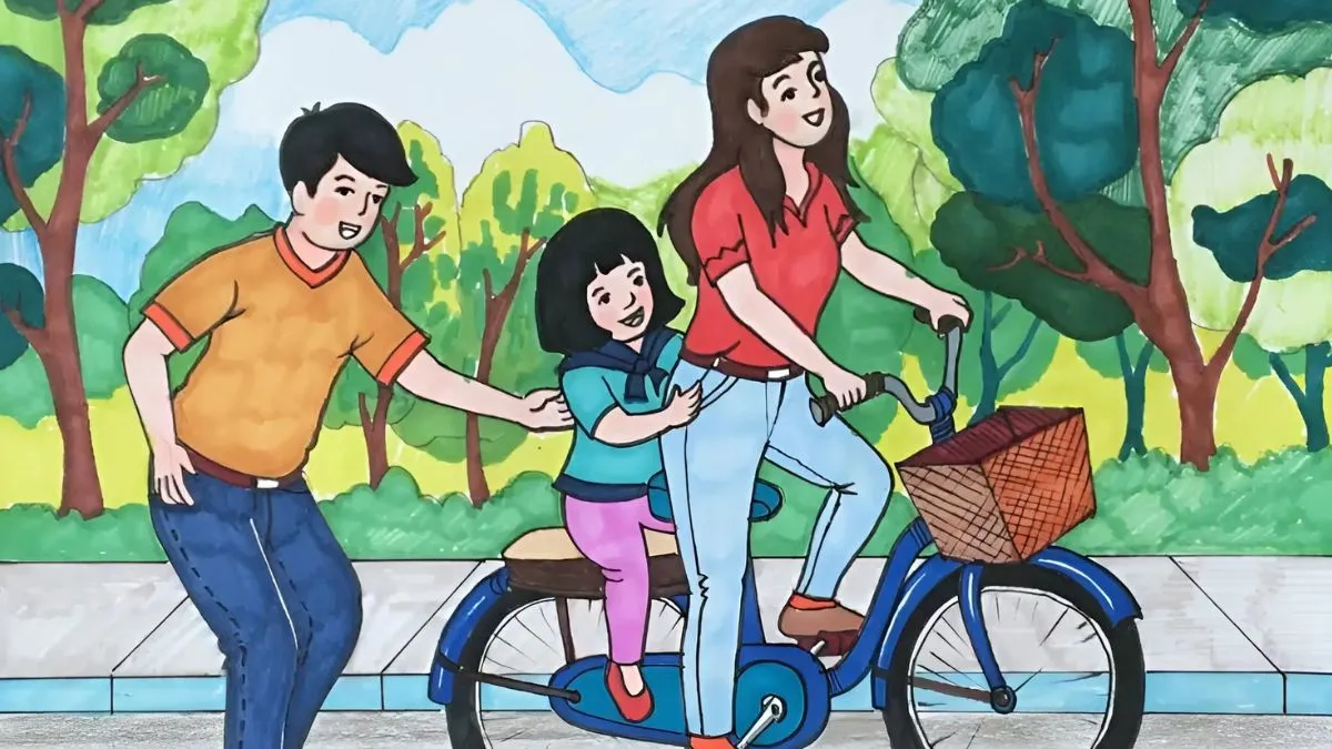 Tranh đẹp về gia đình đầy sáng tạo