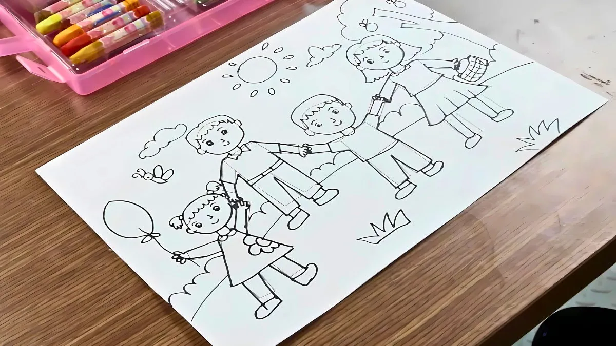 Bước 2: Vẽ chi tiết từng thành viên và bối cảnh xung quanh