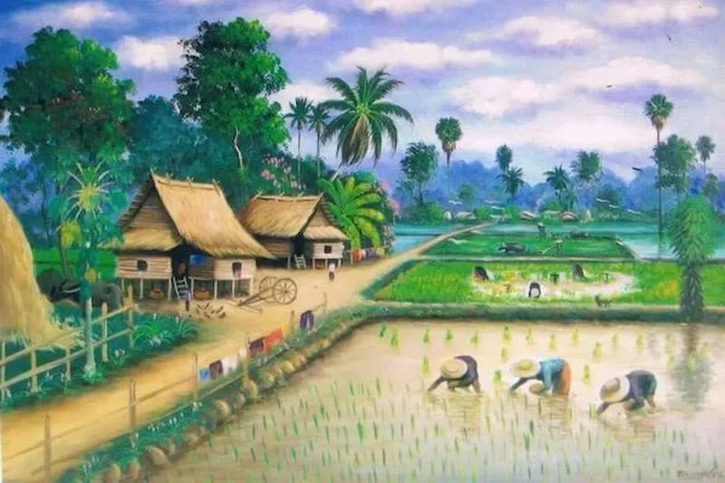 Vẽ tranh cảnh quan thiên nhiên: Con đường quanh co
