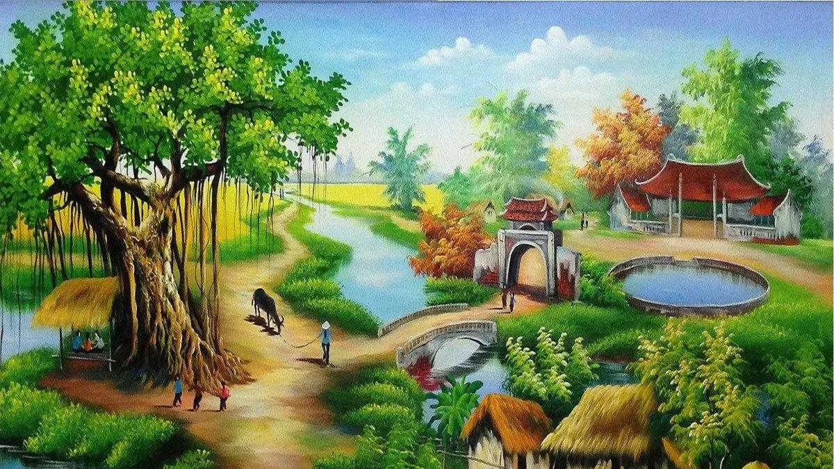 Vẽ tranh quê hương hữu tình với sông nước