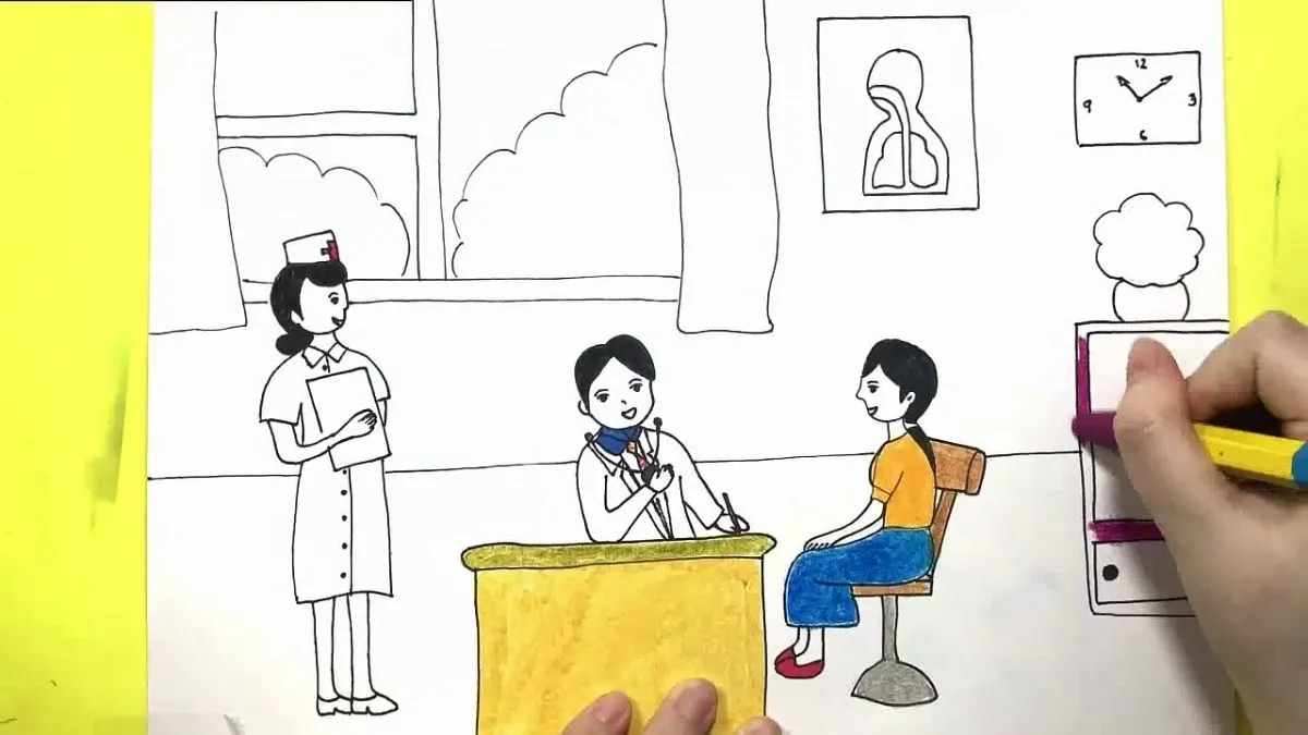 Ảnh tranh vẽ ước mơ làm bác sĩ
