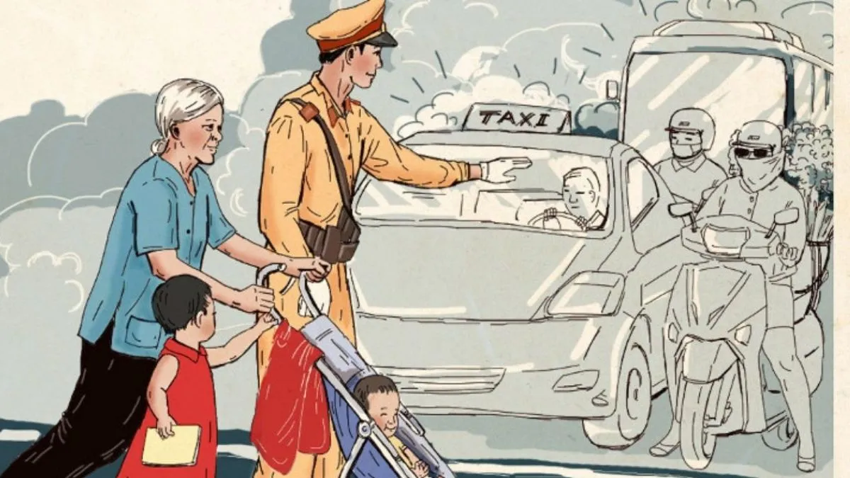 Hình ảnh vẽ tranh ước mơ làm chú công an