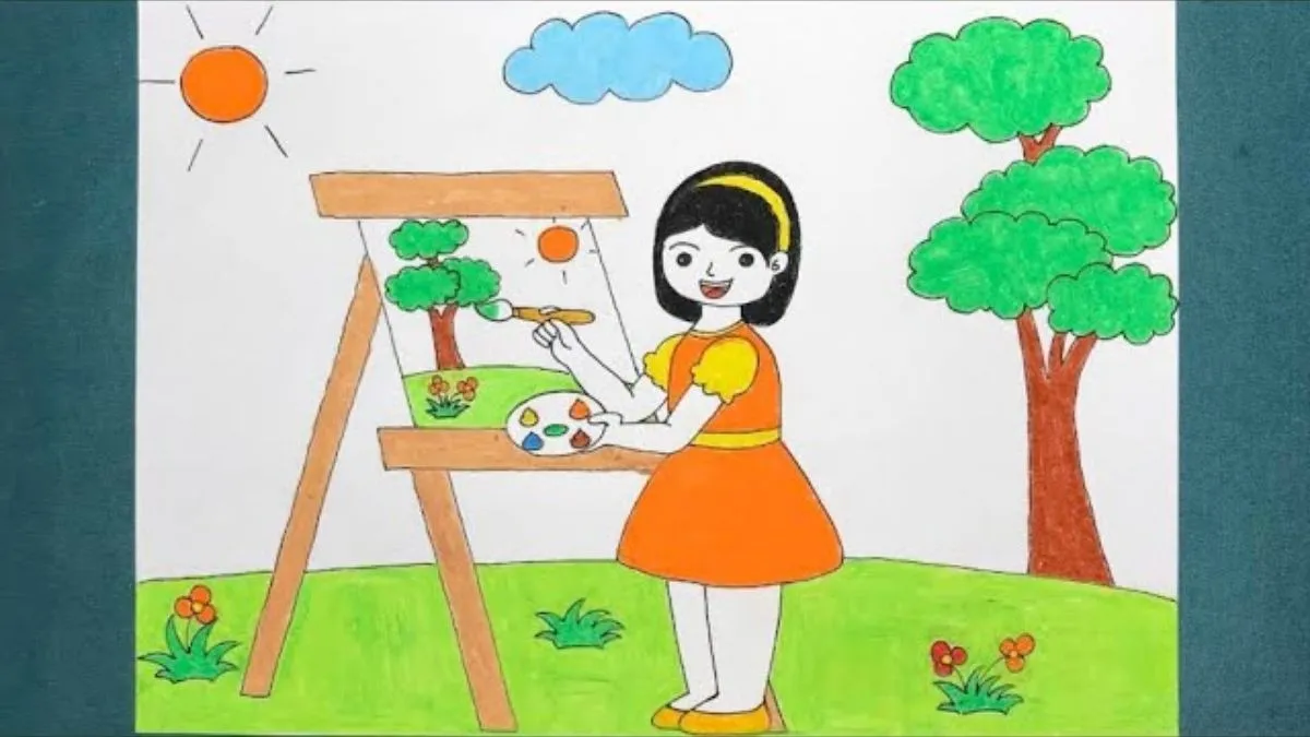 Vẽ tranh ước mơ làm họa sĩ nhí