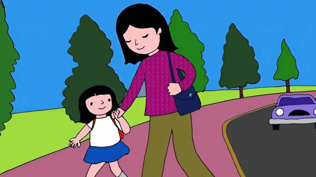 Mẹ đưa con đến trường tràn đầy yêu thương